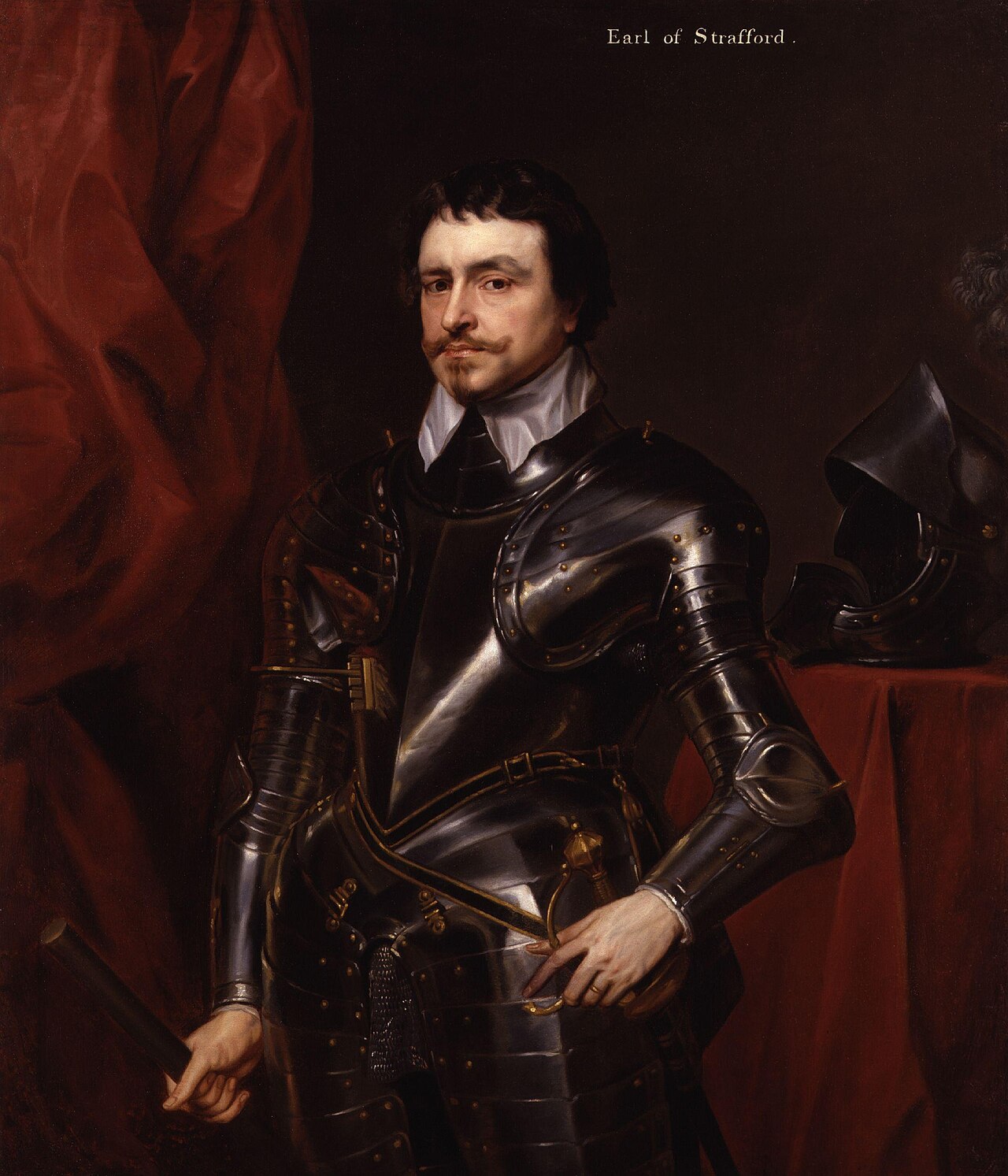 Thomas Wentworth, First Earl of Strafford, in armor